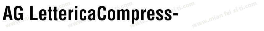 AG LettericaCompress字体转换